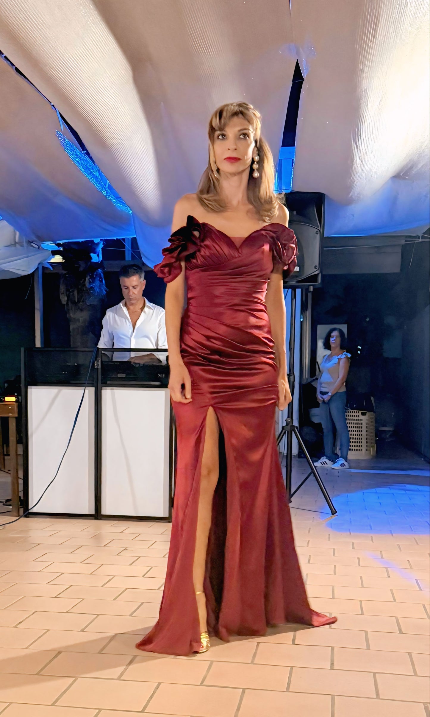 Abito ACQUAMARINA bordeaux 🌹DEA FEA
