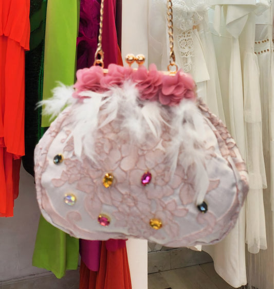 Borsa artigianale rosa - IL MIO DOLCE SAPER FARE