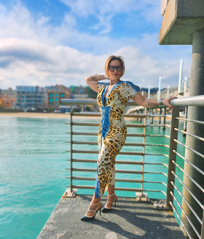 Abito longuette jeans e animalier 🐅 BUBY.S