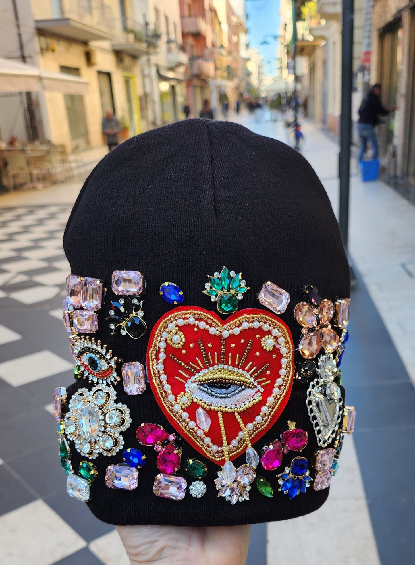 Berretto prezioso nero lungo 💎 LIANAS