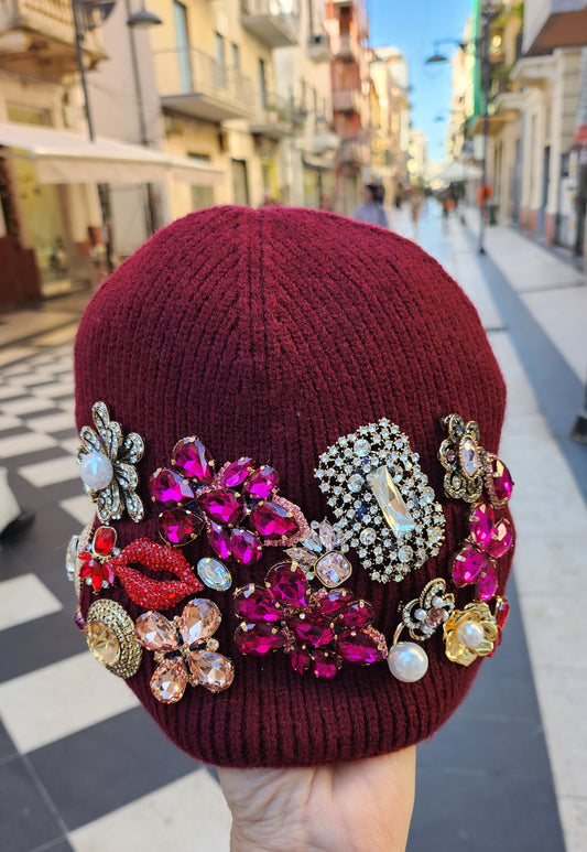 Berretto prezioso bordeaux 💎 LIANAS