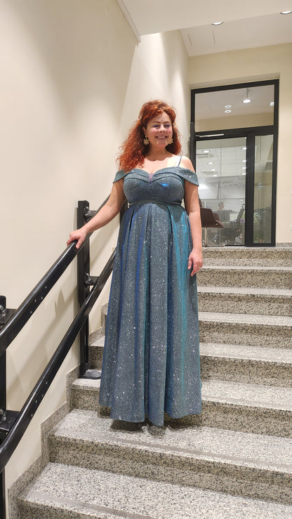 Abito BOTERO blu laminato 🧚‍♀️DEA FEA