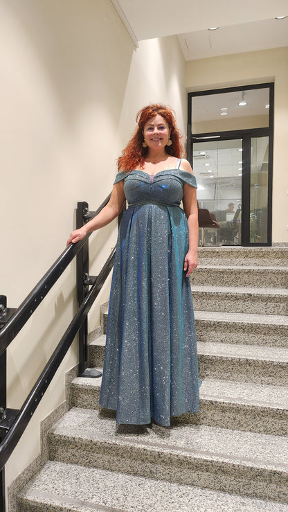 Abito BOTERO blu laminato 🧚‍♀️DEA FEA