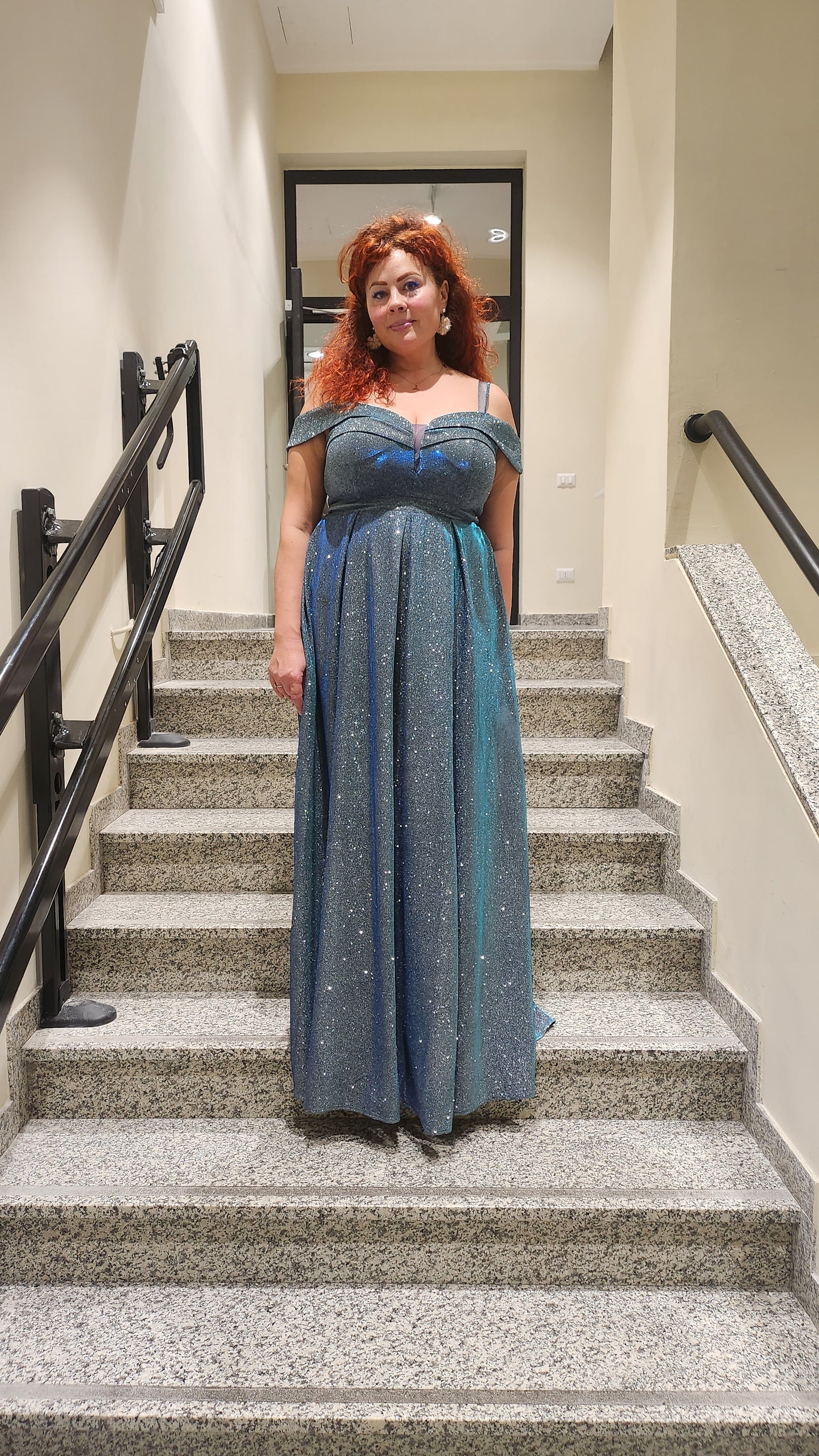 Abito BOTERO blu laminato 🧚‍♀️DEA FEA