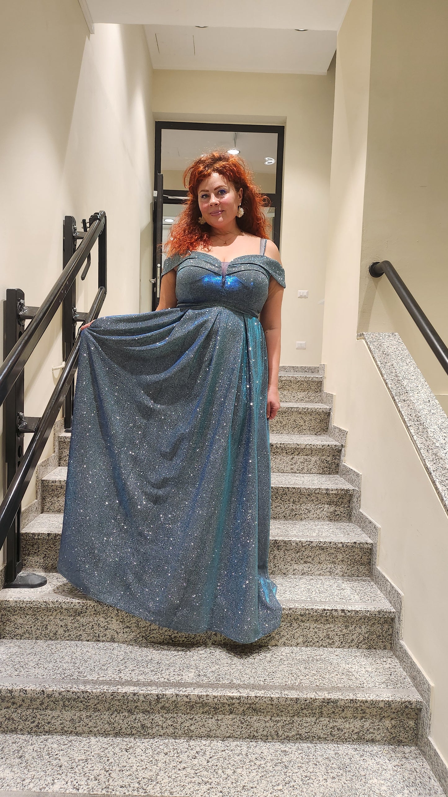 Abito BOTERO blu laminato 🧚‍♀️DEA FEA