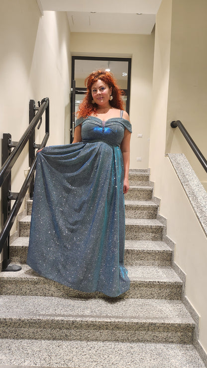 Abito BOTERO blu laminato 🧚‍♀️DEA FEA