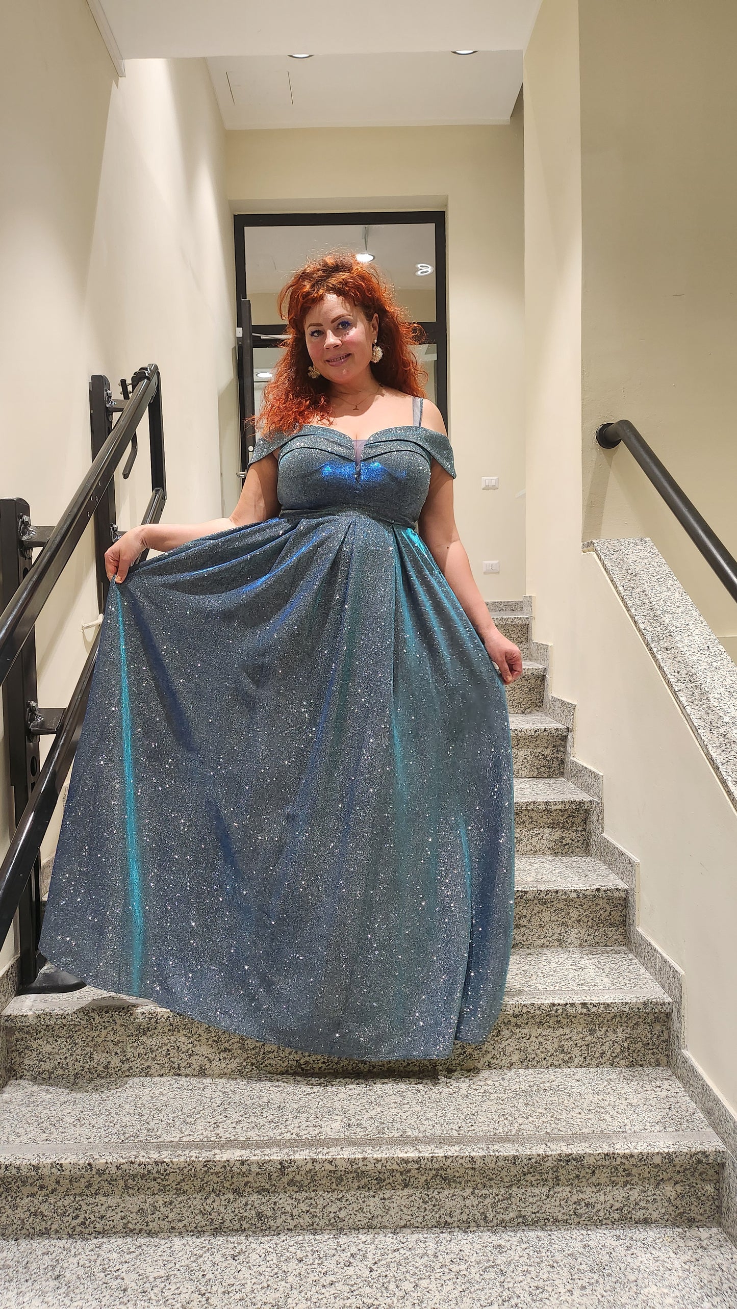 Abito BOTERO blu laminato 🧚‍♀️DEA FEA