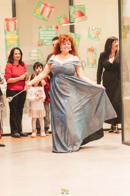 Abito BOTERO blu laminato 🧚‍♀️DEA FEA