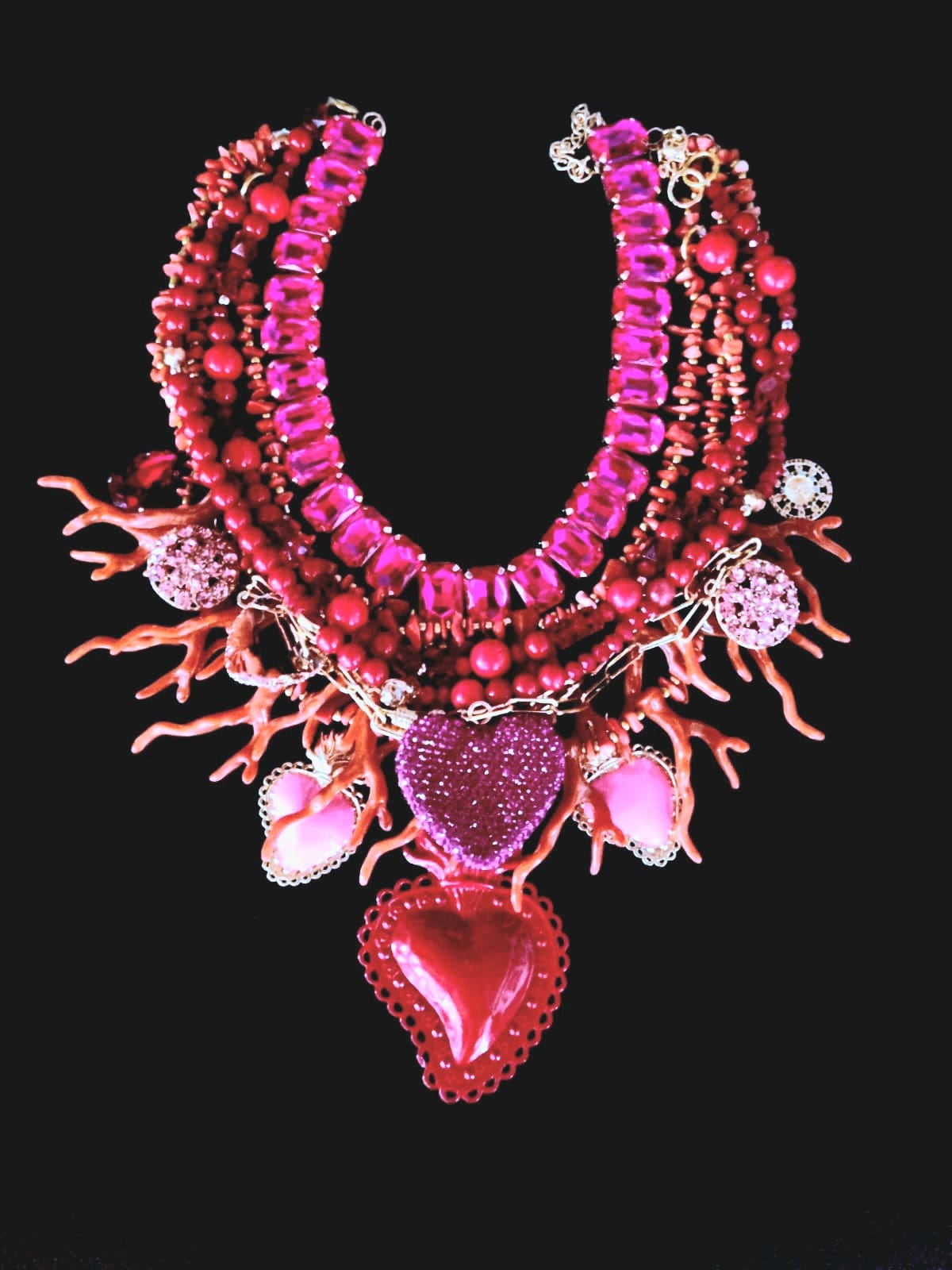 Collana rossa e fucsia 📿 LIANAS