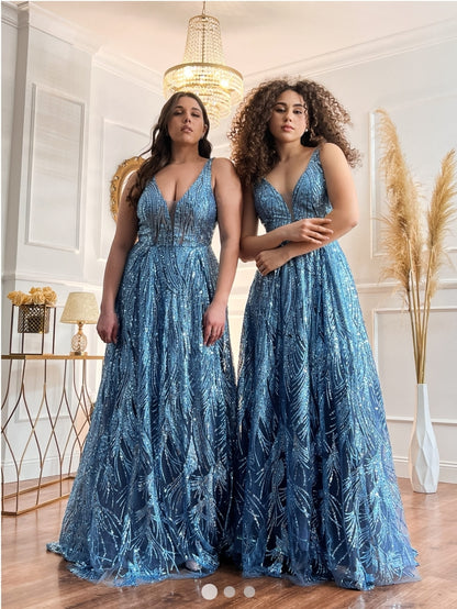 Abito lurex BOHEME azzurro 💥 DEA FEA