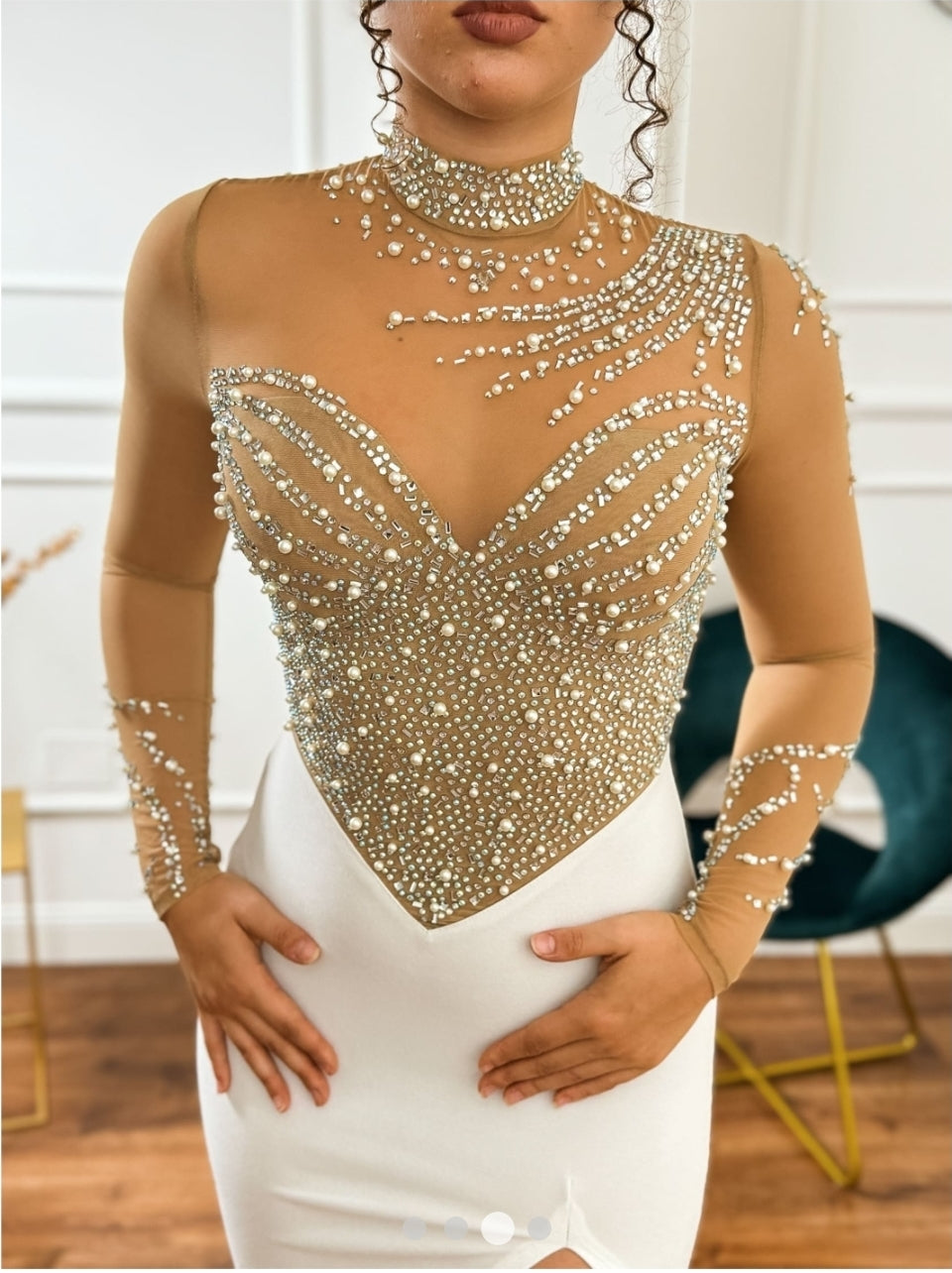 Abito sirena bianco prezioso 🧜‍♀️ DEA FEA