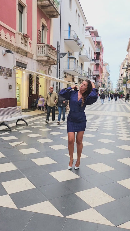 Tubino a righe blu ÈLANCEÈ ✍️ DEA FEA
