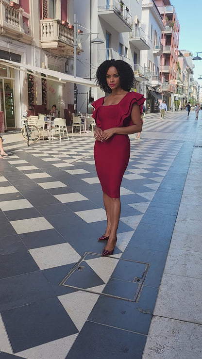 tubino bandage bordeaux AISHA DEA FEA
